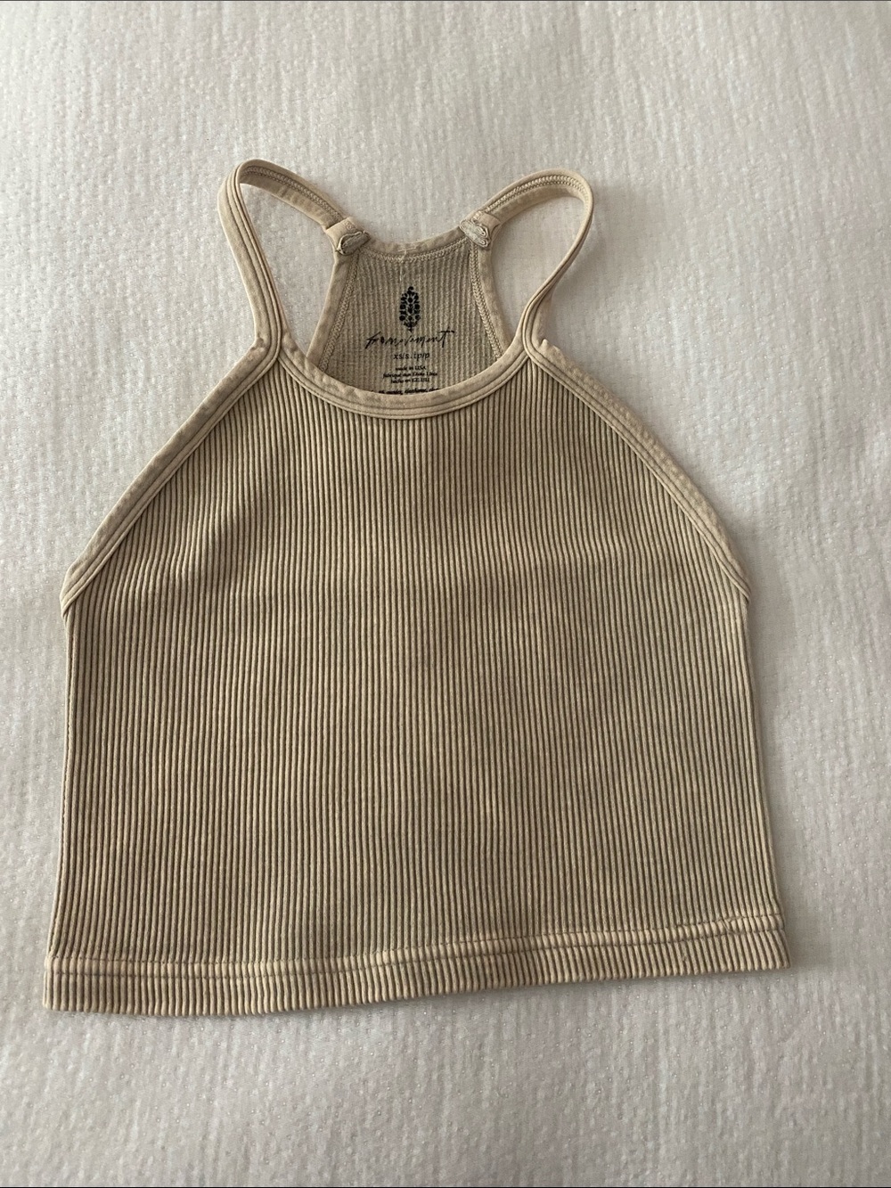 BNWT Free People Movement Happiness Runs Crop Tank—-Stone Eagle